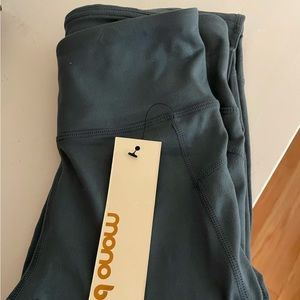 mono b leggings; green/deep teal; size S; NWT